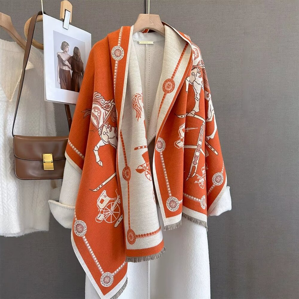 NEW! EXQUISITE CASHMERE BLEND SCARF WRAP - Picture 2 of 9